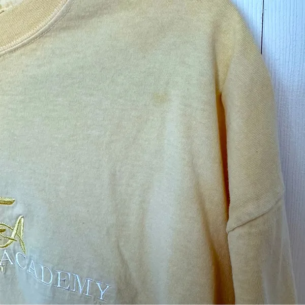 Vintage Air Force Academy Embroidered Yellow T-Shirt LARGE - Image 6