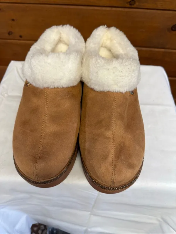 Joy Mangano Joy Glamorous Cozy Slippers with Orthotic Insole Sz 10 WIDE NWOT - Image 6