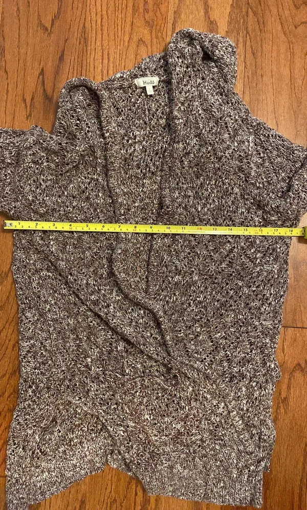 Mudd purple/cream cardigan sweater- size large - Image 8