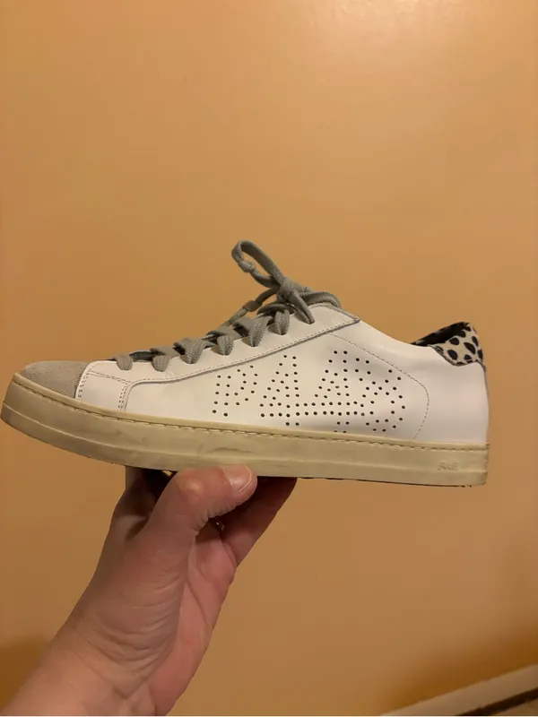 P448 John White Leopard Print Sneakers - Image 9