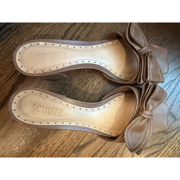 Schutz Brienne Heeled Bow Sandal Women's Size 7B - Image 14