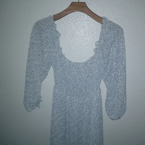 Altar'd State S Alissa Baby Blue Boho Floral Chintz Midi Maxi Dress - Image 7
