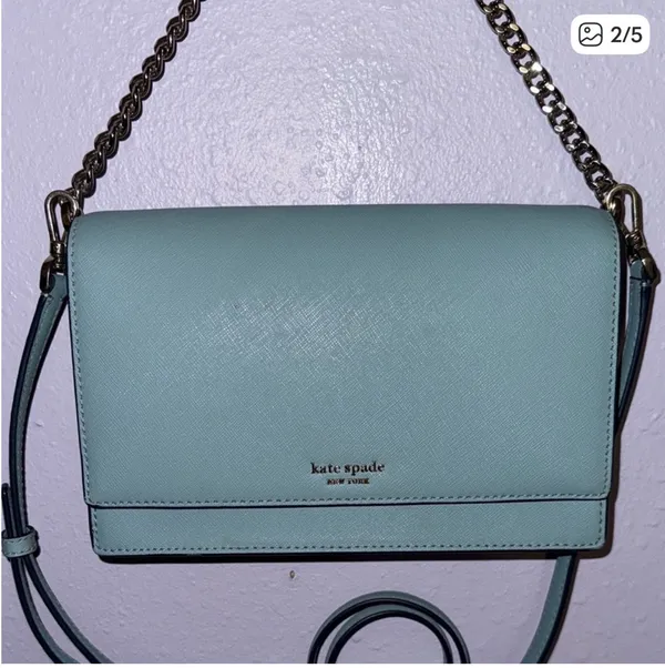 Kate Spade Light Blue Crossbody Purse - Image 2