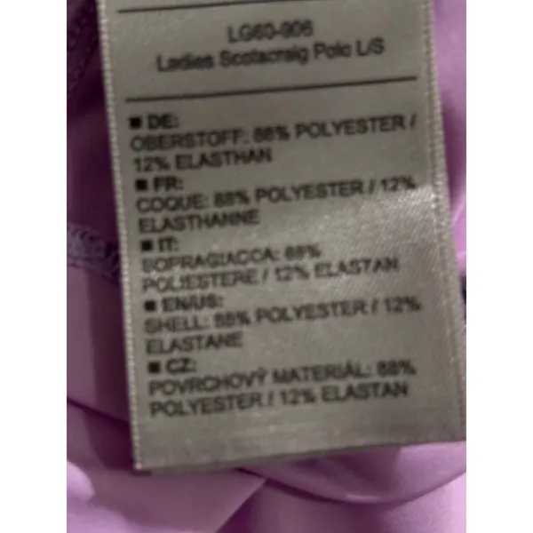 KJUS Womens Long Sleeve Golf Polo Shirt Purple Activewear Top Size 36 S - Image 6