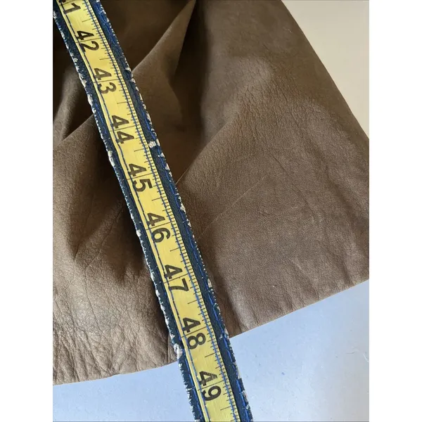 Vintage Verducci Ital Brown Leather Suede Trench Coat With Slit In Back SZ Small - Image 9
