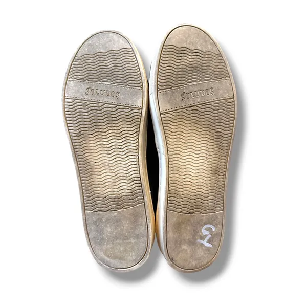 Soludos Velvet Smoking Slippers Women‎ 7.5 Black Beaded Gold Elephant Loafers - Image 6