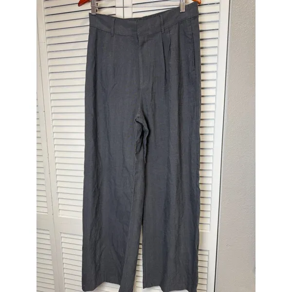Abercrombie & Fitch The Sloane Wide Leg Tailored Pant Size Medium - Image 3