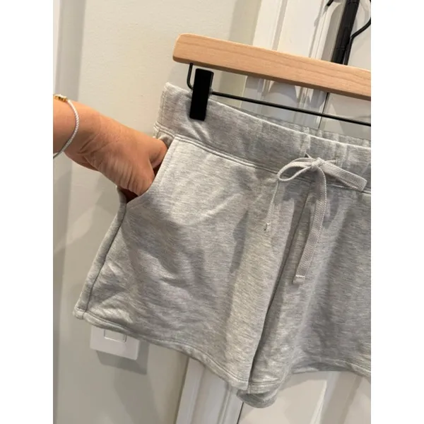 Quince NWOT XS Bundle SuperSoft Fleece Shorts & Organic Rib Long Sleeve Tee - Image 5