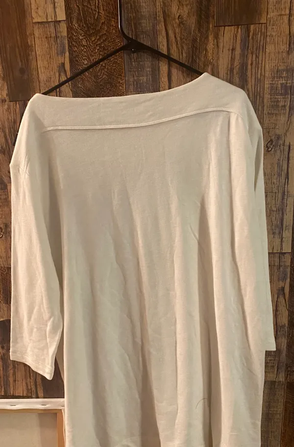 NWT Lands End women's long sleeve pullover off white size XL - Image 5