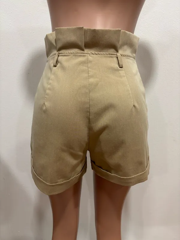 SheIn Khaki/beige high waisted shorts - Image 2