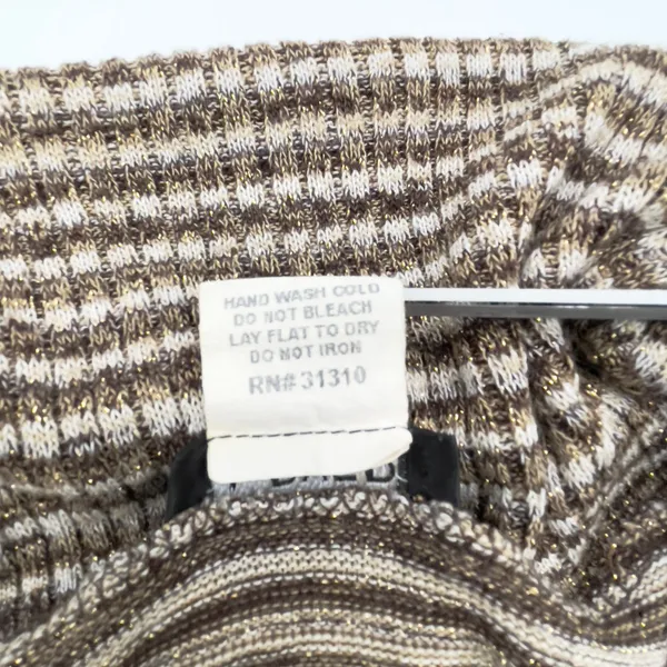 Vintage A‎ Byer Womens Sweater Small Striped Metallic Cowl Neck Y2K - Image 7