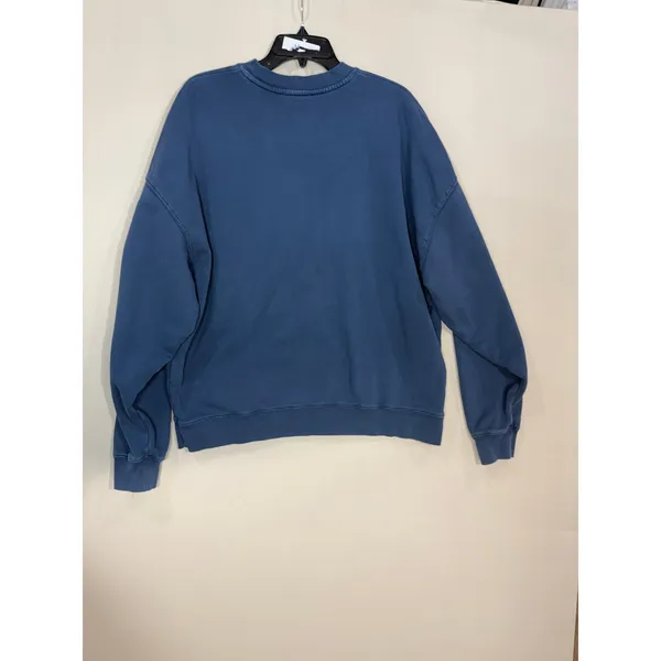 Anine Bing Miles Sweatshirt Navy Blue Chenille AB Patch Varsity Womens Medium - Image 6