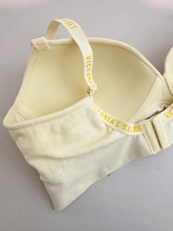 Victoria’s Secret Perfect Comfort Bralette Large Yellow Padded Logo Longline - Image 8