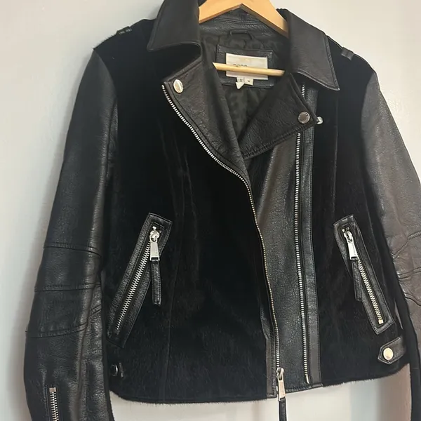 MOVING SALE BCBGeneration Faux Fur Leather Moto Jacket - Image 2