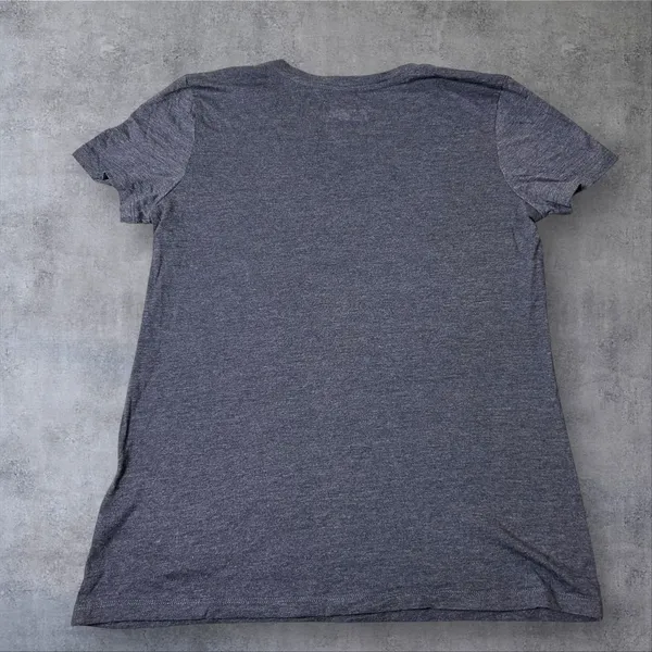 NDenver Broncos NFL Team Apparel V Neck T‎ Shirt Womens M Gray Short Sleeve - Image 2
