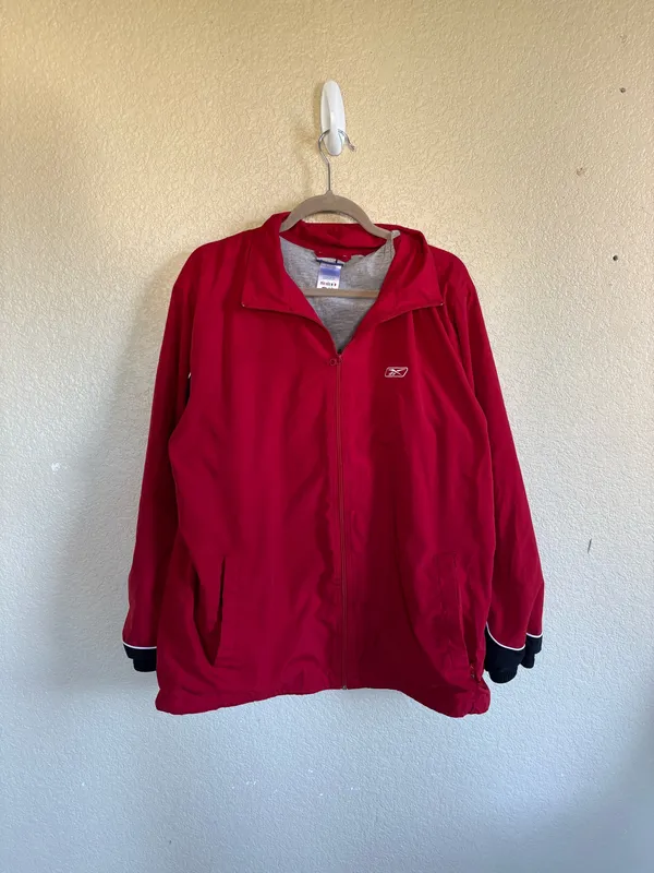 Red Vintage Reebok Windbreaker - Image 2