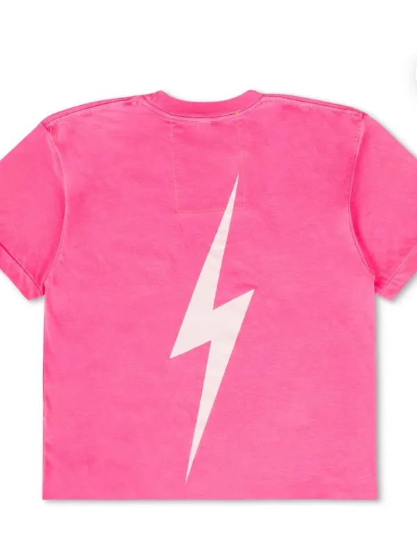 Alabama Bolt Script Logo Pink Women's T-Shirt - Image 4