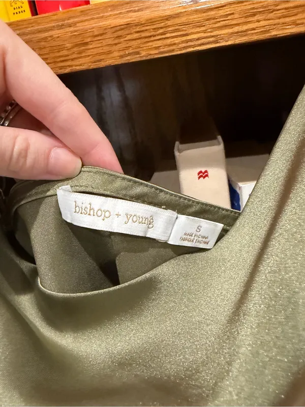 bishop + young olive green cowl neck cami - Image 5