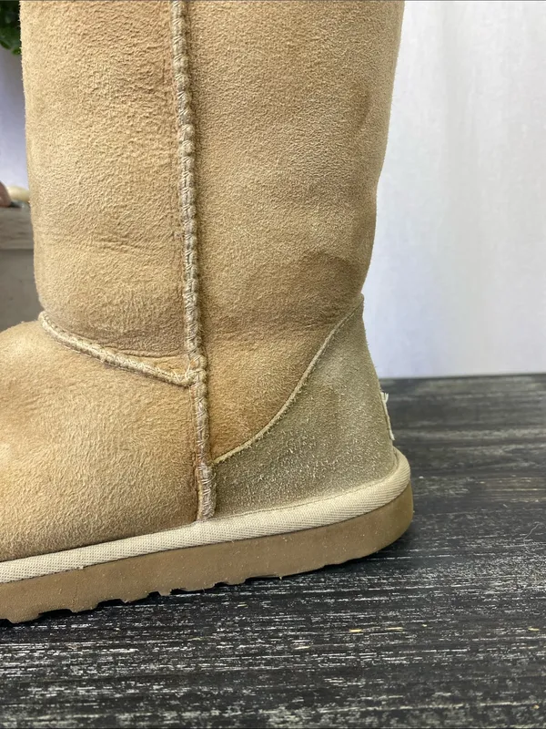 Ugg Tan Leather Classic Tall 5815 Boots 6 - Image 5