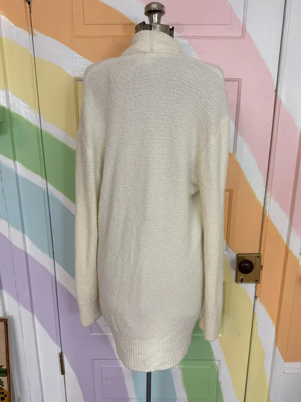 Faceplant Dreams Bamboo Cozy Plush Open Front Midi Cardigan Robe Sz L/XL 💛🍄 - Image 5