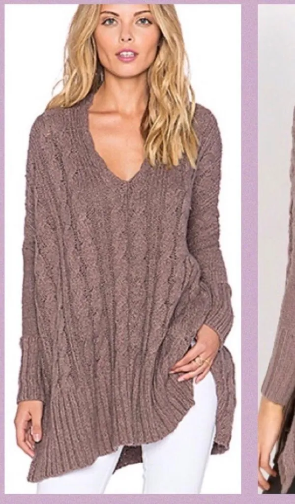 Free People Oversized Cabled Sweater - Image 3