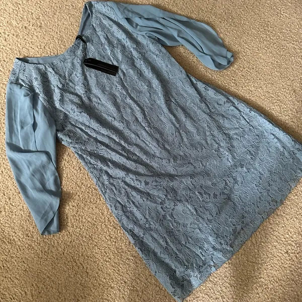 Elegant Lace Dress in Light Blue size Cooan size L - Image 3
