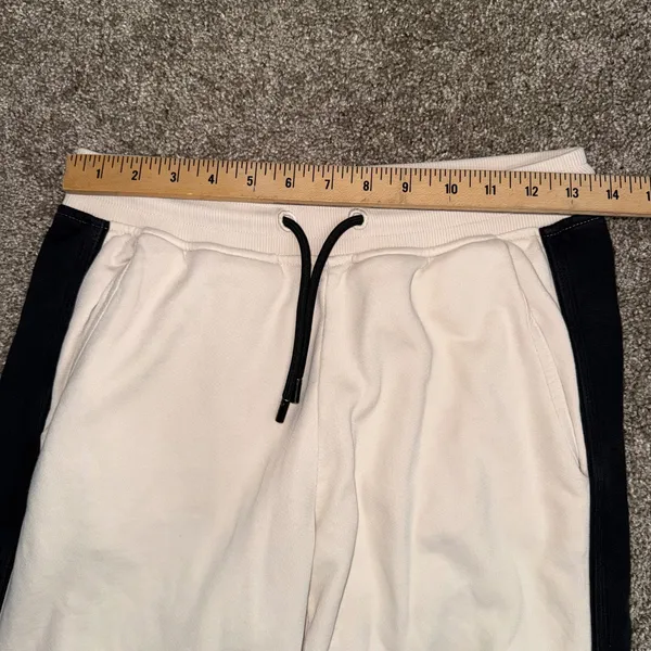 ATM Anthony Thomas Melillo Joggers Womens Small Cream Black Stripe AW3155-FC EX - Image 2