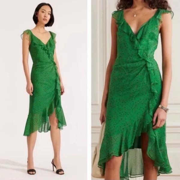 NWT‎ Veronica Beard Amal silk floral ruffle dress Sz 6 - Image 3