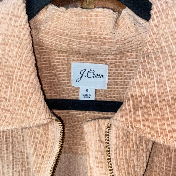 J. Crew Mocha Tan Corduroy Zip-Front Cinched Mini Dress Women's Size 8 - Image 8