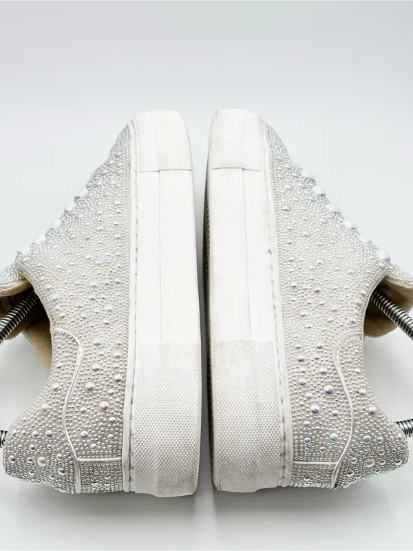 Betsey Johnson Women’s Sidny Pearl Lace-Up Sneakers, Size 6.5 - Image 7