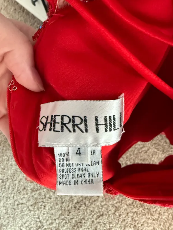 Red Sherri Hill Homecoming Dress Short - Image 6