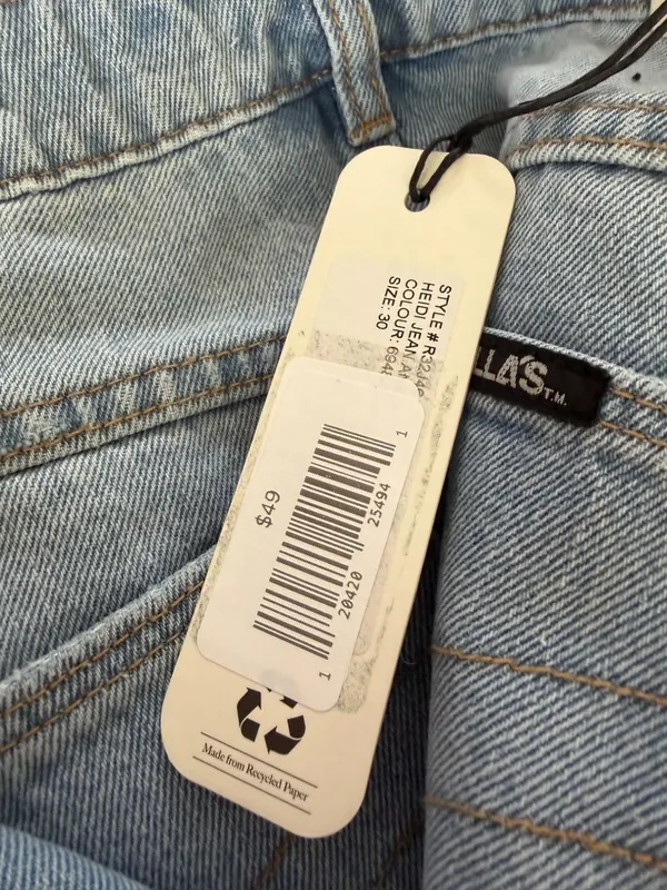 ROLLAS Light Wash Heidi Jeans Size 30 NEW NWT - Image 4