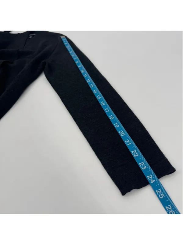 Eileen Fisher Charcoal Italian Merino Wool Open Cardigan SP - Image 8