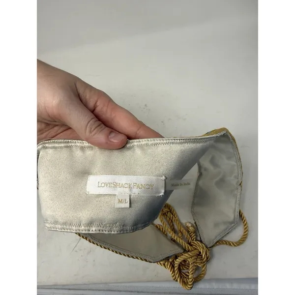 Love Shack Fancy Floral Embroidered Tassel Belt Western Boho‎ Resort Womens M/L - Image 5