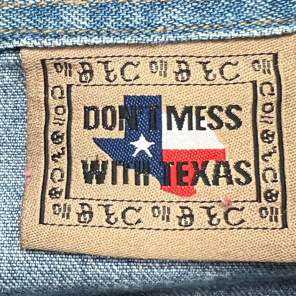 Don't Mess With Texas Jean‎ Jacket Womens XL Blue Denim Studded Western Cowgirl - Image 11