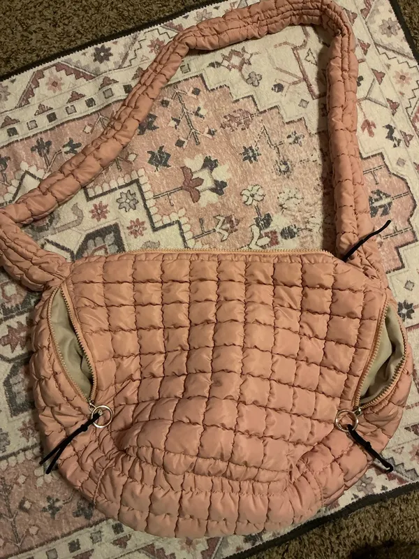 Quilted/puffy crossbody Pink - Image 2