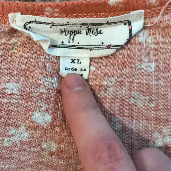 Hippie Rose peach floral crop top - Image 6