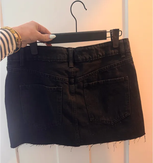 Black Denim Skirt Size M - Image 2