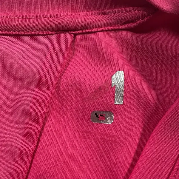 WOMEN'S PINK ACTIVEWEAR SHIRT Size Small V-Neck Open Split Back Workout Top Gym - Image 9
