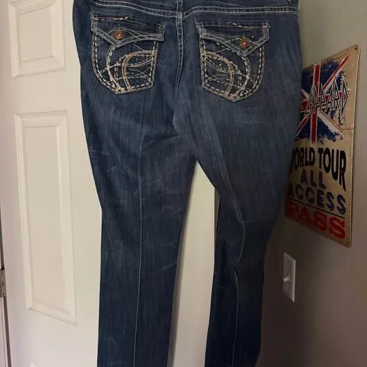 Ariya Jeans Embellished Flare - Size 13/14 Women's Ariya Jeans Y2K embroidered - Image 6