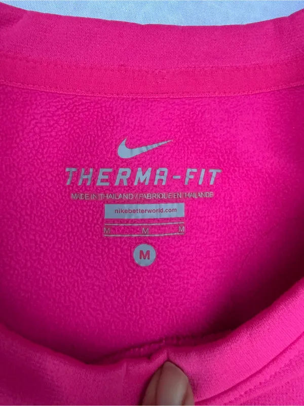 Nike Women's Hot Pink Therma Crew Sweatshirt - Image 2