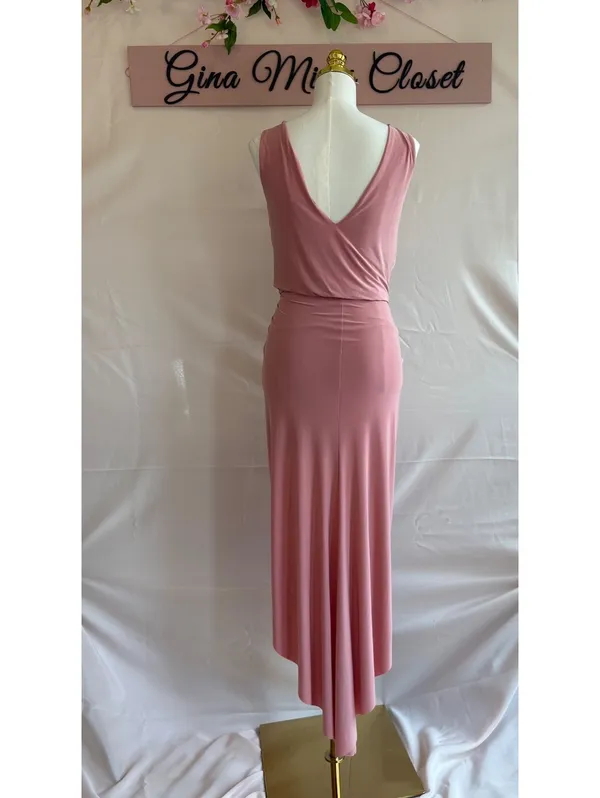 MISA Los Angeles Leza Sleeveless Front Knot Maxi Dress in Dusty Rose, Size XS - Image 2
