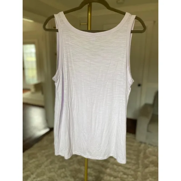 Old Navy Light Purple Luxe Sleeveless Tank Minimalist‎ Lightweight Lounge V Neck - Image 3