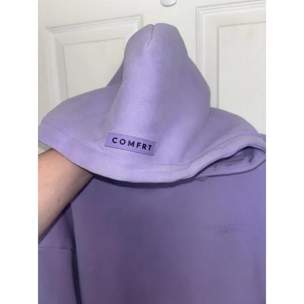 Comfrt Collection Pastel Edit Hoodie Lavender Pullover Pocket Small USA - Image 5