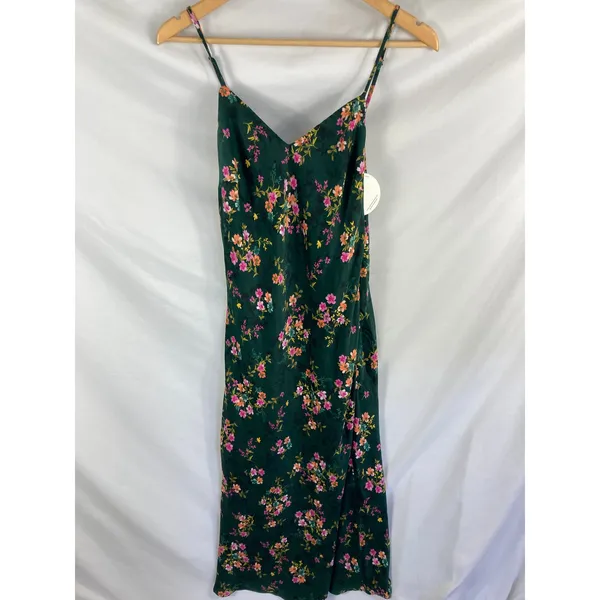 NWT Lost + Wander Sarah Floral Print Midi Slipdress Green Size Medium - Image 5