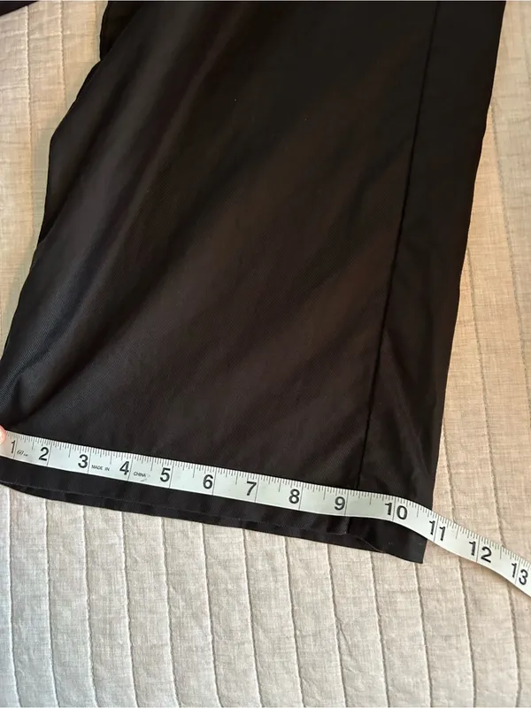 Banana Republic high rise black twill cargo wide leg cotton casual pants S - Image 12