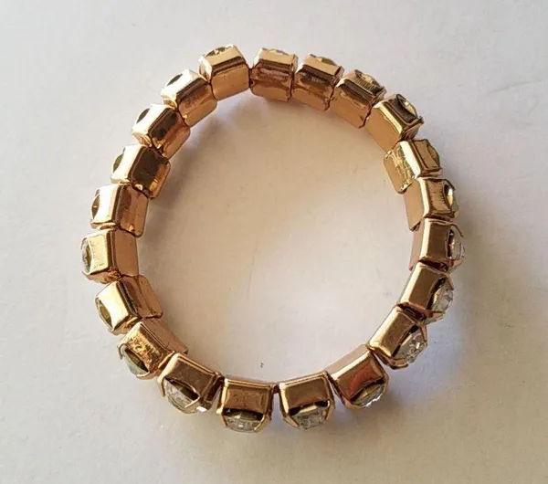 Geometric Crystal Stretch Bracelet / Rhinestones - Image 3