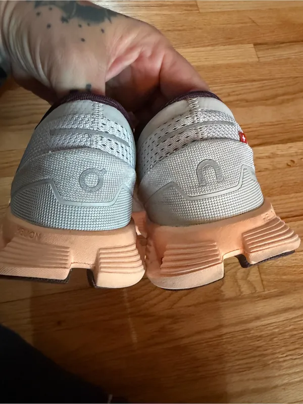 On Running Women's Cloud X Silver & Almond Athletic Sneakers- 7.5 - Image 7