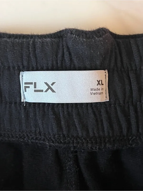 FLX Women’s Black Wide Leg Sweatpants XL Drawstring Athleisure Pants - Image 4