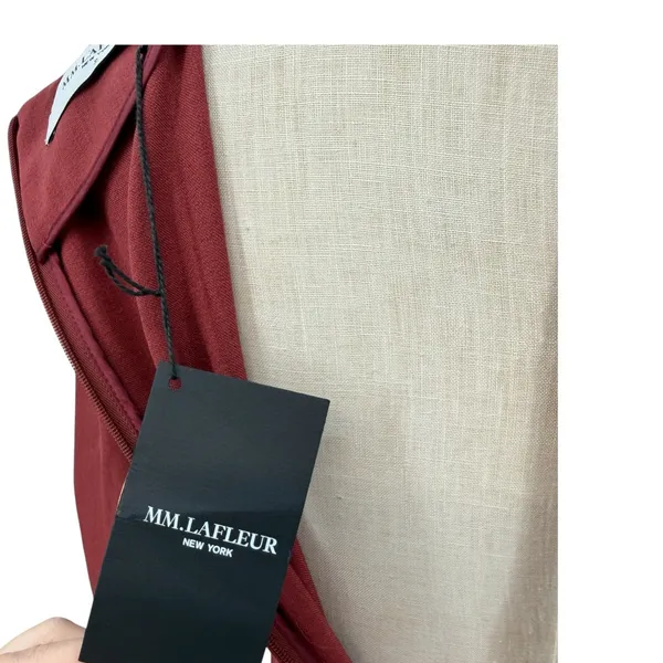 M.M.LaFleur Emily Square Neck A-Line Work Dress Brick Red NWT Size 0 - Image 10